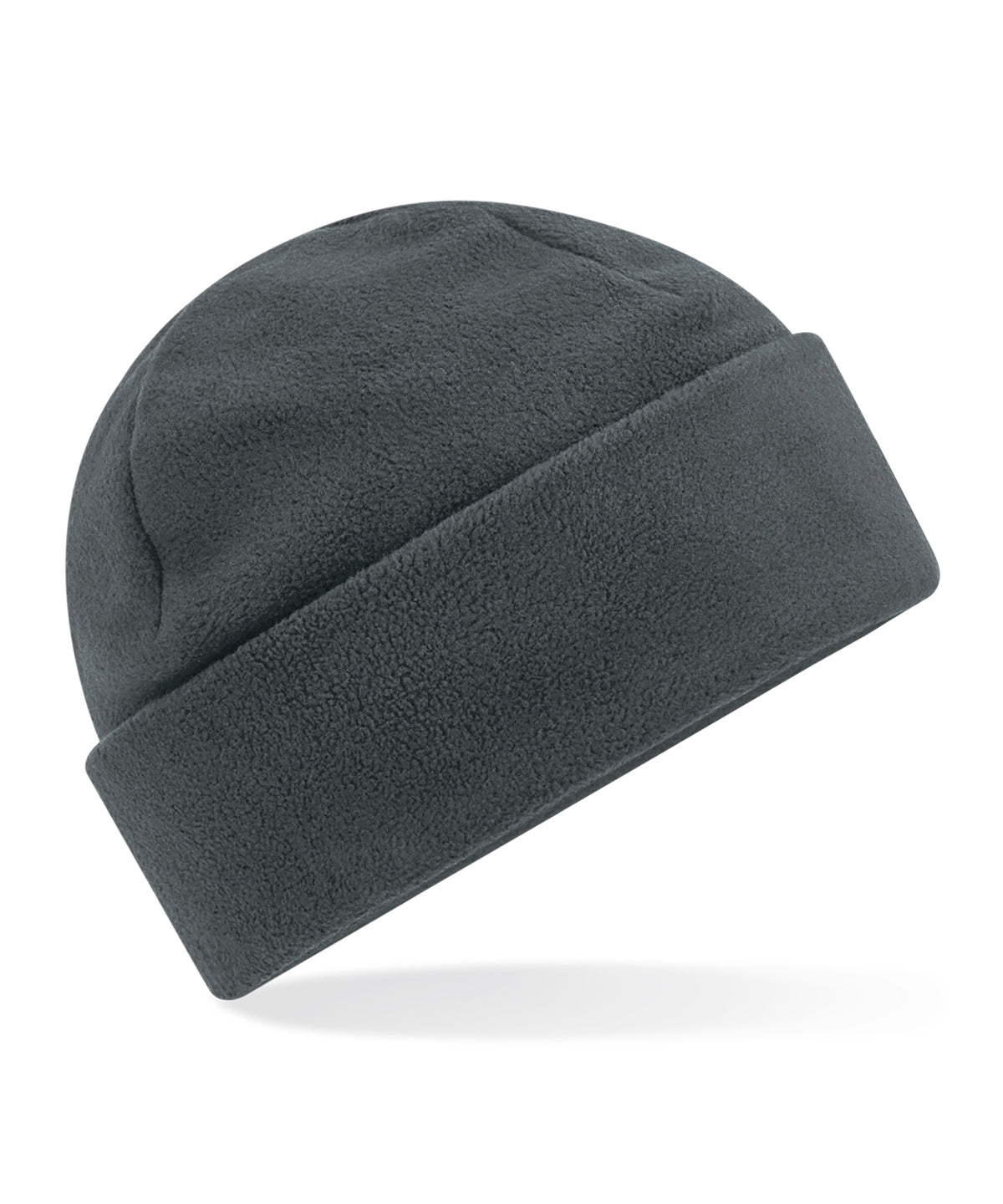 Beanie van gerecyclede fleece met omslag