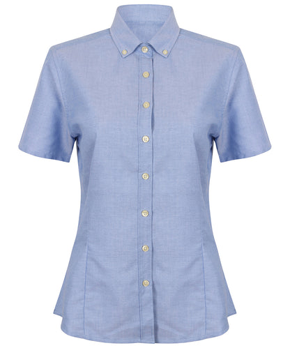 Women's modern short sleeve Oxford shirt