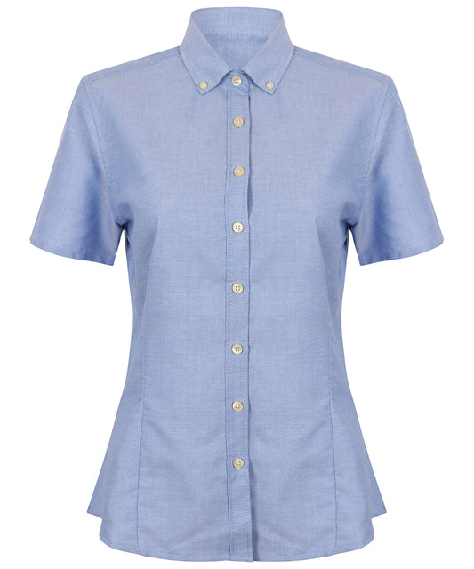 Women's modern short sleeve Oxford shirt