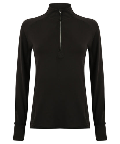 Women's long-sleeved ¼ zip top