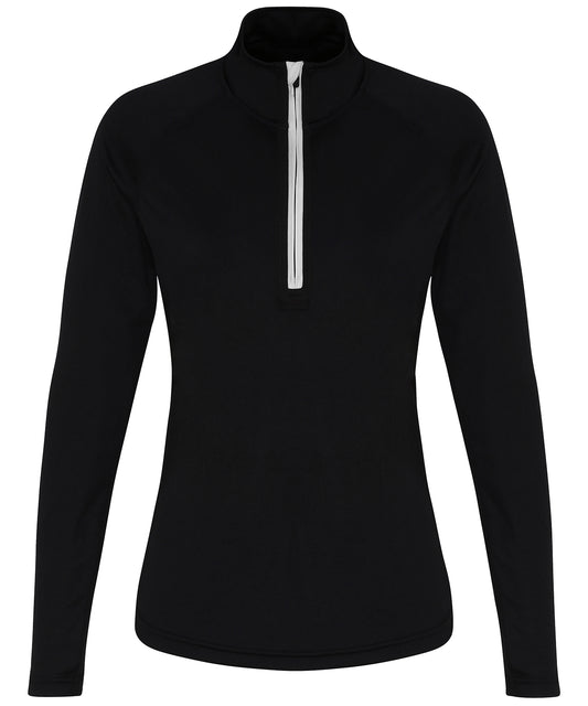 Women's TriDri® long sleeve performance ¼ zip