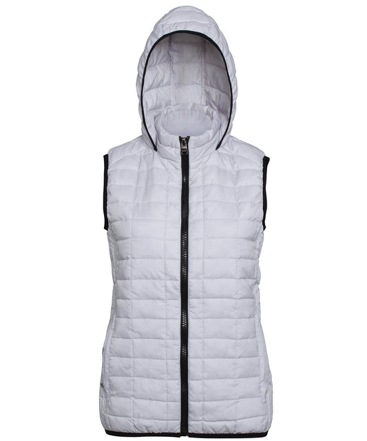 Women's honeycomb hooded gilet