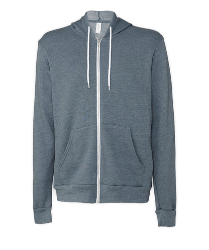 Unisex polycotton fleece full-zip hoodie