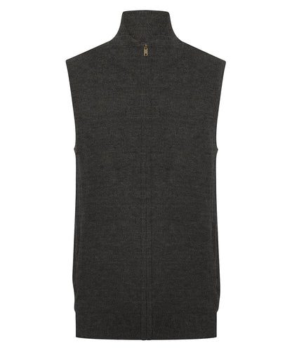 Sleeveless zip-through jumper