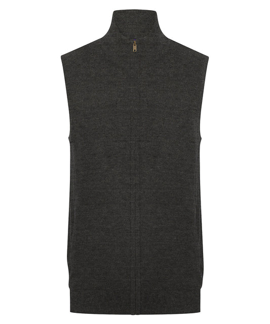 Sleeveless zip-through jumper