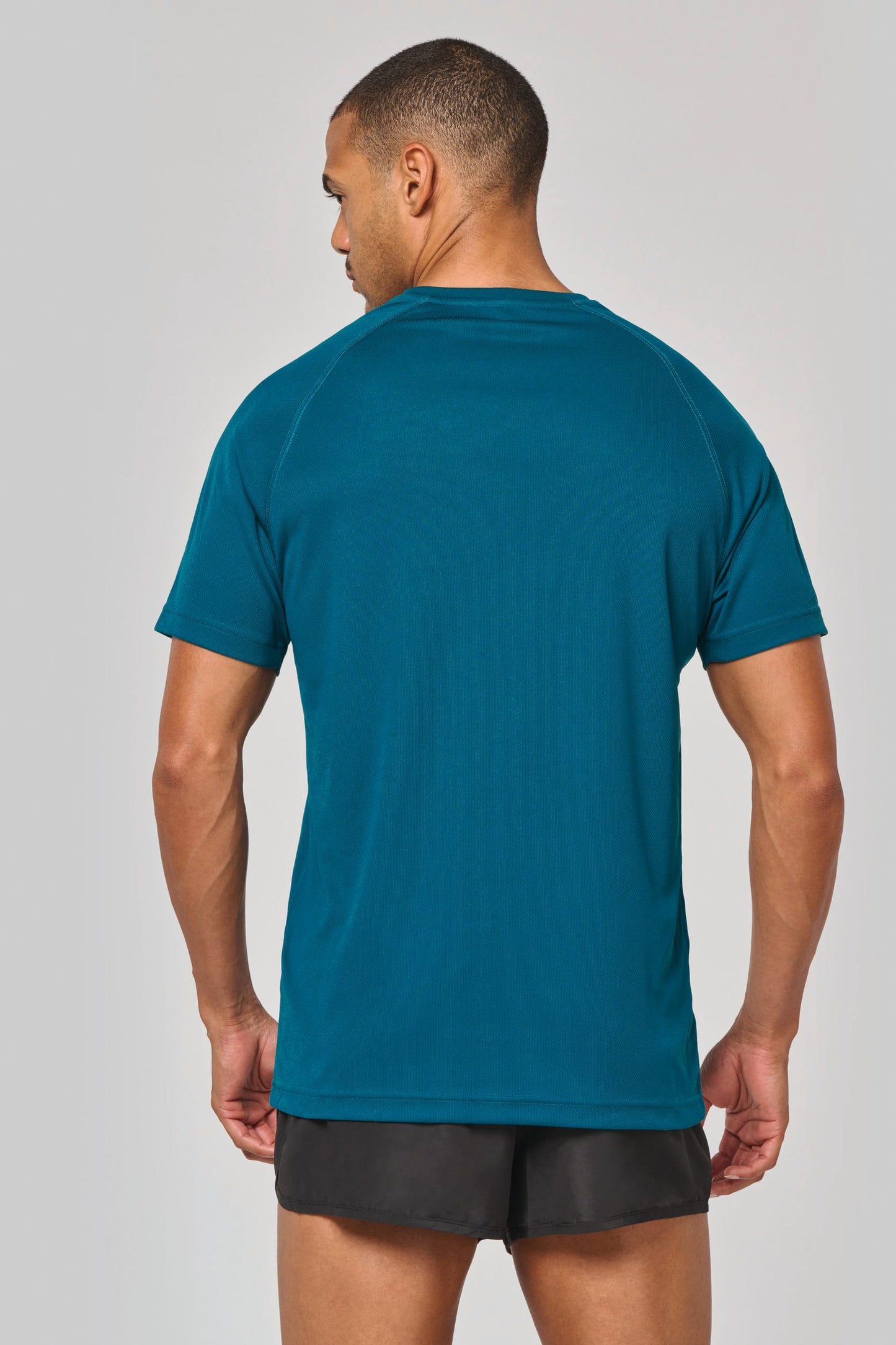 Gerecycled herensport-T-shirt met ronde hals
