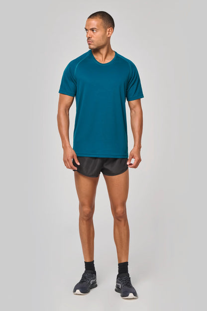 Gerecycled herensport-T-shirt met ronde hals