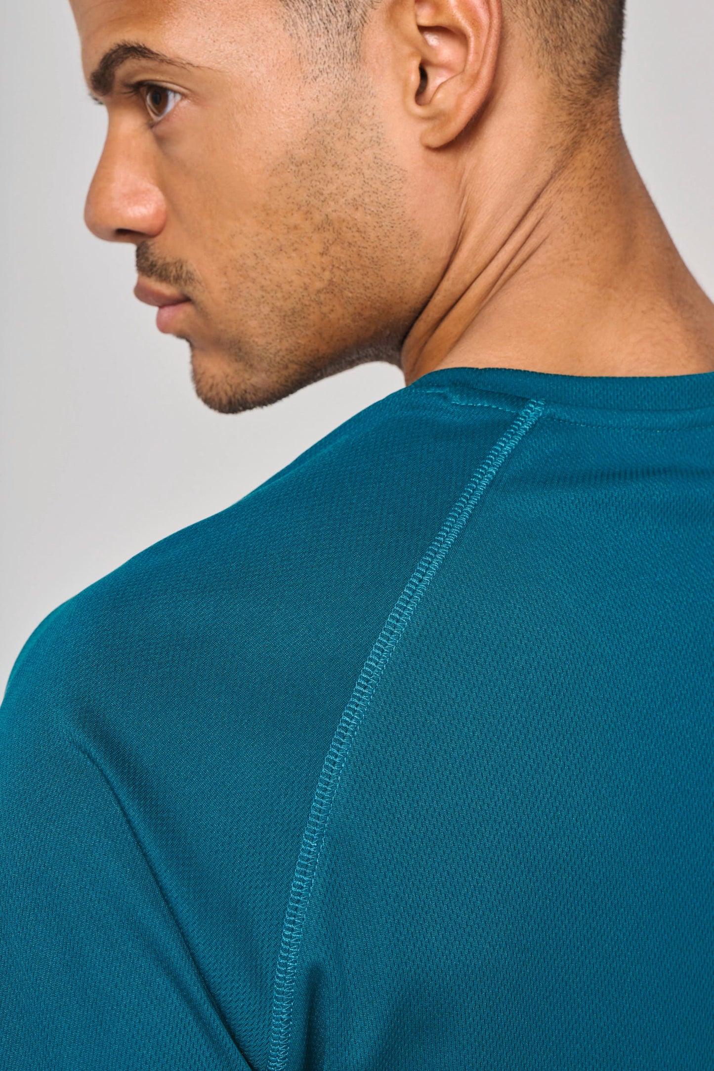 Gerecycled herensport-T-shirt met ronde hals