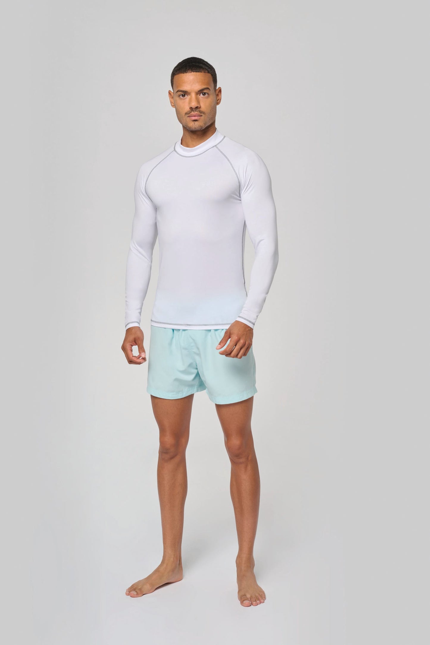 Functioneel heren-t-shirt met lange mouwen en anti-UV-bescherming