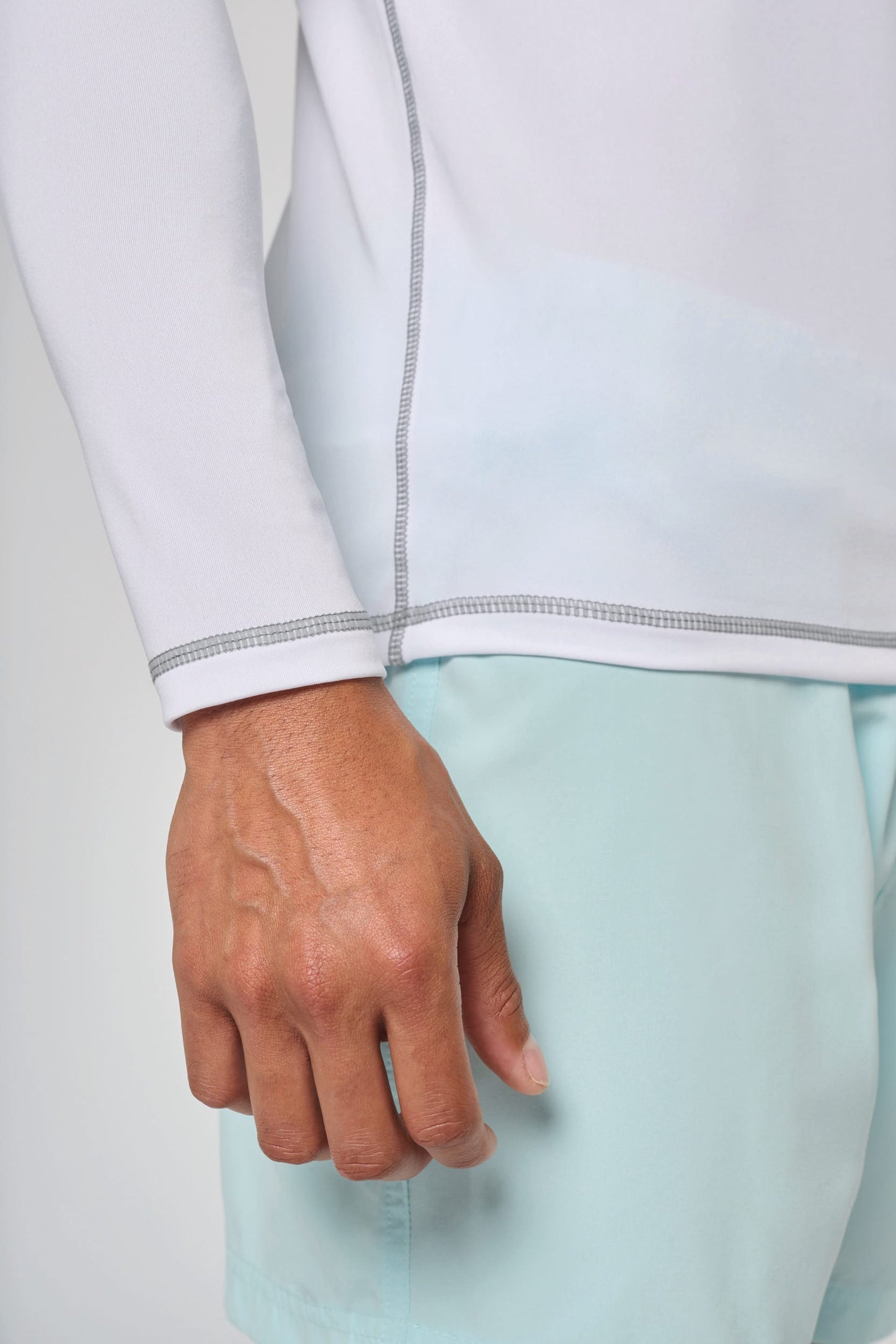 Functioneel heren-t-shirt met lange mouwen en anti-UV-bescherming