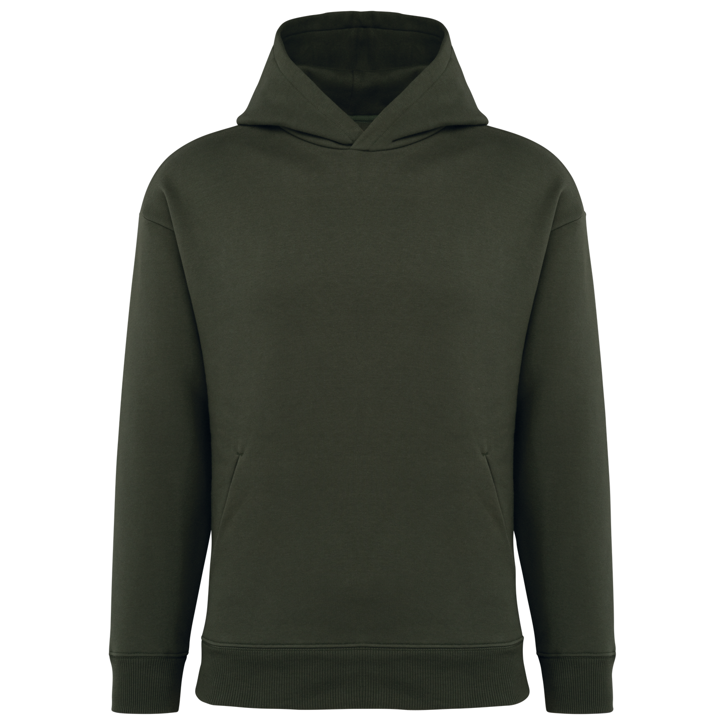 Ecologische uniseks oversized sweater met capuchon