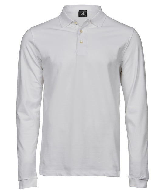 Luxury stretch long sleeve polo (1406)