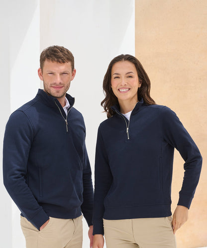 Unisex sustainable 1/4 zip sweatshirt