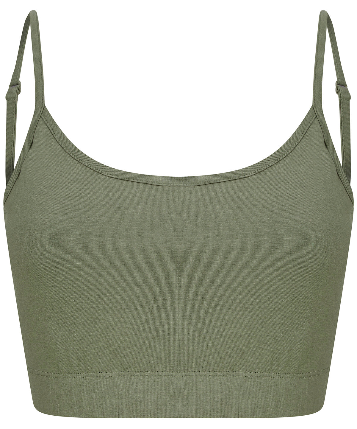 Women's sustainable fashion cropped cami top with adjustable straps